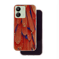 Xiaomi Poco C65 telefontok - Gold Glam Orange - mintás műanyag hátlap tok, szilikon kerettel
