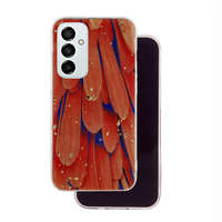 Samsung Galaxy A05s - Gold Glam Orange telefontok - mintás műanyag hátlap tok, szilikon kerettel
