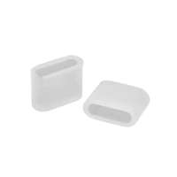 Porvédő kupak - Type-C (USB-C) csatlakozóra - fehér/áttetsző, szilikon (5db)