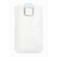 Samsung galaxy Ace Telefontok - fehér tépőzáras-kihúzós tok