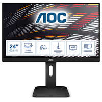 AOC AOC IPS monitor 23.8" 24P1, 1920x1080, 16:9, 250cd/m2, 5ms, VGA/DVI/HDMI/DisplayPort/4xUSB, Pivot, hangszóró