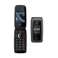GIGASET GIGASET GL7 mobiltelefon, flip, idősek számára, Dual SIM, titán-ezüst