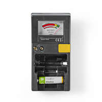 Elem tesztelő | 9V – AA – AAA – Button Cell – C – D | Fekete