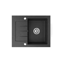 NERO Granite Gránit mosogatótálca NERO Monza + szifon (fekete)