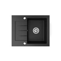 NERO Granite Gránit mosogatótálca NERO Monza + szifon (matt fekete)