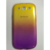  Samsung I9300 I9301 I9305 Galaxy S3/S3 Neo/S3 LTE sárga és lila színű 0.3mm vékony szilikon tok