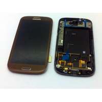 Samsung Samsung I9305 Galaxy S3 LTE barna GYÁRI LCD + érintőpanel kerettel