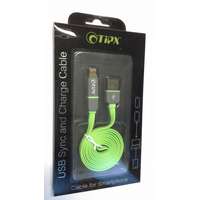TiPX Micro USB adatkábel iPhone 8pin átalakítóval, zöld, TiPX