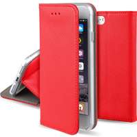  LG K3 telefon tok, könyvtok, oldalra nyíló tok, mágnesesen záródó, K100, piros