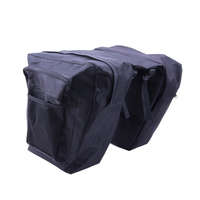 Forever Univerzális biciklis táska, csomagtartóra rögzíthető, fekete, cseppálló, 2x 12L, Forever Outdoo