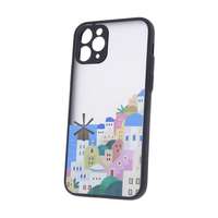  iPhone 12 (6,1") hátlap tok, TPU tok, fekete, Ultra Trendy city 3