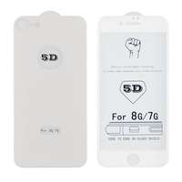  Full glue iPhone 8 (4,7") fehér hajlított 5D előlapi + hátlapi üvegfólia