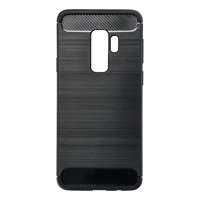  Samsung Galaxy S9 Plus szilikon tok, fekete, SM-G965, Carbon fiber