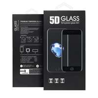  iPhone 13 Pro Max / 14 Plus (6.7") előlapi üvegfólia, edzett, hajlított, fekete keret, 9H, 5D Full Glue (Matte)