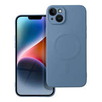  iPhone 14 Pro (6,1") telefon tok, szilikon tok, mikroszálas belső, kék, Silicone Mag Cover