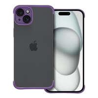 iPhone 15 Plus (6.7") keret tok, TPU tok, kameravédelem, sötétlila, Mini Bumpers
