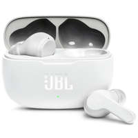 JBL Stereo bluetooth headset vezeték nélküli töltőtokkal, TWS, fehér, JBL Wave 200