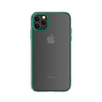 Devia iPhone 11 Pro (5,8") kemény hátlap tok, TPU tok, átlátszó / zöld keret, Devia Glimmer