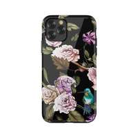 Devia iPhone 11 Pro Max 2019 (6,5") hátlap tok, műanyag tok, virág mintás, fekete, Devia Perfume Lily