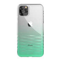 Devia iPhone 11 Pro (5,8") hátlap tok, TPU tok, átlátszó / zöld színátmenetes, Devia Ocean