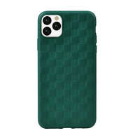 Devia iPhone 11 Pro Max (6,5") hátlap tok, TPU tok, kocka mintás, zöld, Devia Woven 2