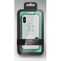 Joway iPhone X / XS (5,8") hátlap tok, szilikon tok, menta zöld keretes / átlátszó, Joway BHK30