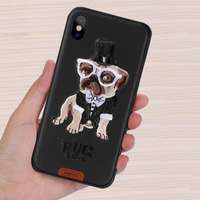 Remax Remax RM-1647 iPhone 7 Plus 8 Plus (5,5") fekete kutyás hátlap tok "Pug love"