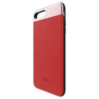 dotfes iPhone 6 / 6S (4,7") hátlap tok, bőr tok, piros, prémium, Dotfes G03