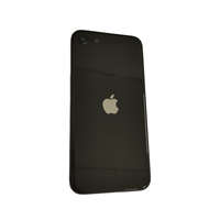 iPhone iPhone SE 2020 (4.7") készülék hátlap, kamera lencsével / sim tálcával, akkufedél, fekete, AAA+ minőségű