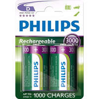 Philips Philips Újratölthető 3000mAh D Góliát Akkumulátor