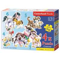 Castorland Castorland Sziluett puzzle (4,5,6,7 db-os) - Állatok és kicsinyeik (B-04218)