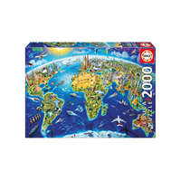 Educa Educa 2000 db-os puzzle - Nevezetességek a világ körül (17129)