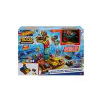 Mattel Hot Wheels Monster Trucks Live Aréna Középdöntő játékszett - Car Jump Challenge (HNB92-HNB94)