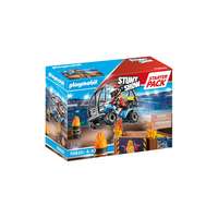 Playmobil Playmobil - Stuntshow - Starter Pack - Kaszkadőr quaddal és lángoló rámpával kezdő játékszett (70820)