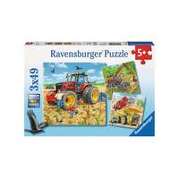 Ravensburger Ravensburger 3 x 49 db-os puzzle - Munkagépek (08012)