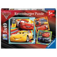 Ravensburger Ravensburger 3 x 49 db-os puzzle - Verdák 3 - Színpompás járgányok (08015)