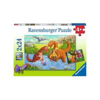 Ravensburger Ravensburger 2 x 24 db-os puzzle - Játékos dínók (05030)