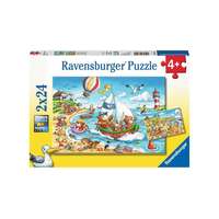 Ravensburger Ravensburger 2 x 24 db-os puzzle - Vakáció a tengernél (07829)