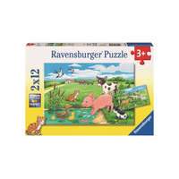 Ravensburger Ravensburger 2 x 12 db-os puzzle - Háziállat kölykök (07582)