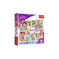 Trefl Trefl 4 az 1-ben puzzle (35,48,54,70 db-os) - Disney Princess - Boldog nap (34385)