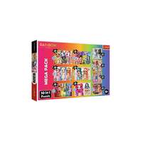 Trefl Trefl 10 az 1-ben puzzle (20,35,48 db-os) Mega Pack - Rainbow High (96000)