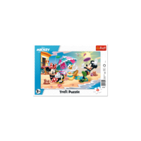 Trefl Trefl 15 db-os keretes puzzle - Mickey és barátai - Játék a tengerparton (31390)