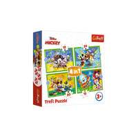 Trefl Trefl 4 az 1-ben puzzle (12,15,20,24 db-os) - Mickey Mouse - Barátokkal vidáman (34616)
