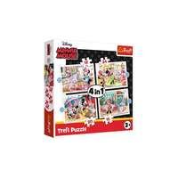 Trefl Trefl 4 az 1-ben puzzle (12,15,20,24 db-os) - Minnie Mouse és barátai (34355)