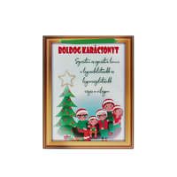 Neves Fatábla Boldog Karácsonyt! család 21 cm x 26 cm