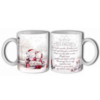 Neves Bögre Boldog Karácsonyt macik verssel 3 dl