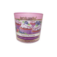Bartek Candles Illatgyertya pohár gyertya erdei gyümölcsös muffin illatú 75 g