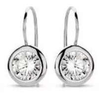 Victoria Victoria fülbevaló ezüst színű, kővel, rozsdamentes acél, 1 cm