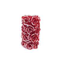 Gyertya &amp; Decor Gyertya rózsa henger piros színű 6,5 cm X 11 cm