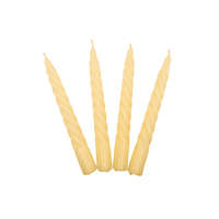 Gyertya & Decor Gyertya nagy csavart krém 20 cm x 2 cm, 4 db/csomag